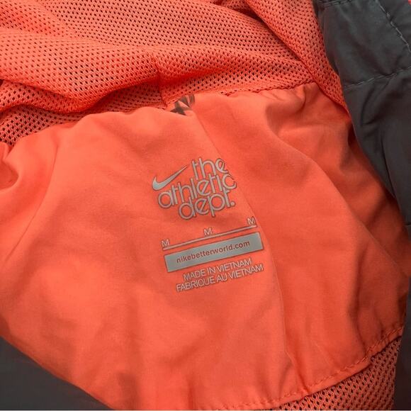 Nike Women’s Gray Orange Windbreaker Jacket - Picture 3 of 4